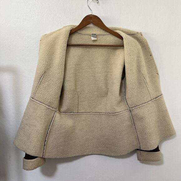 VTG Generation Faux Suede Penny Lane Jacket Size S Sherpa Lined Y2K Women's - Picture 6 of 7